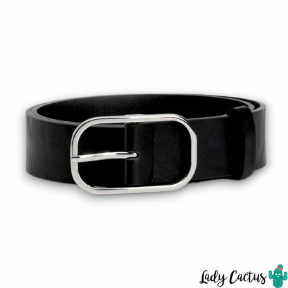 Cinturón negro versátil para mujer de poliuretano de alta calidad