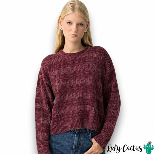 Jersey Policena de Tiffosi en rayas color higo