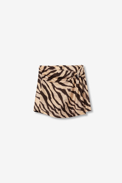 Estampado animal print de cebra en color marrón chocolate de Tiffosi.