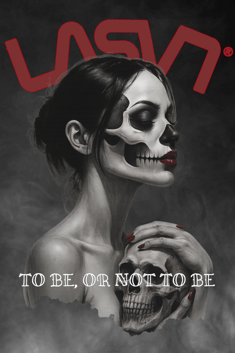 Estampado digital To Be or not to be con calavera y flores