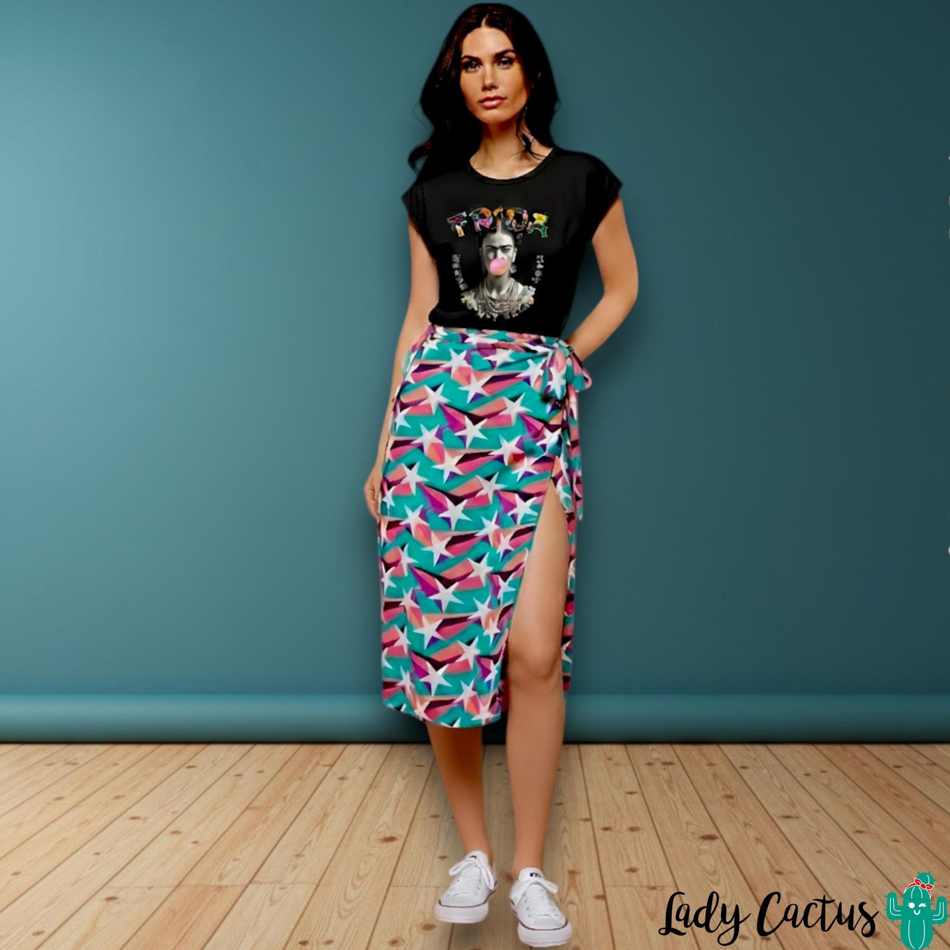 Falda Kimmel con abertura lateral femenina de Minueto para movimiento dinámico