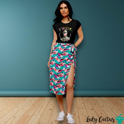 Falda Kimmel con abertura lateral femenina de Minueto para movimiento dinámico