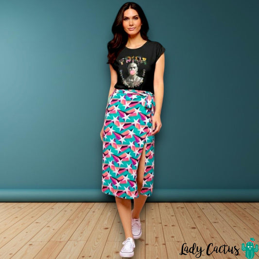 Falda Kimmel de Minueto en Lady Cactus con estampado estrellas juvenil y modernidad urbana