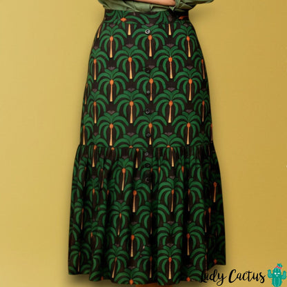 Falda Piña negra con botonadura frontal de Smile para detalle práctico femenino