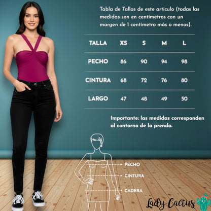 Guía de tallas del Body Sixto Violet de Minueto