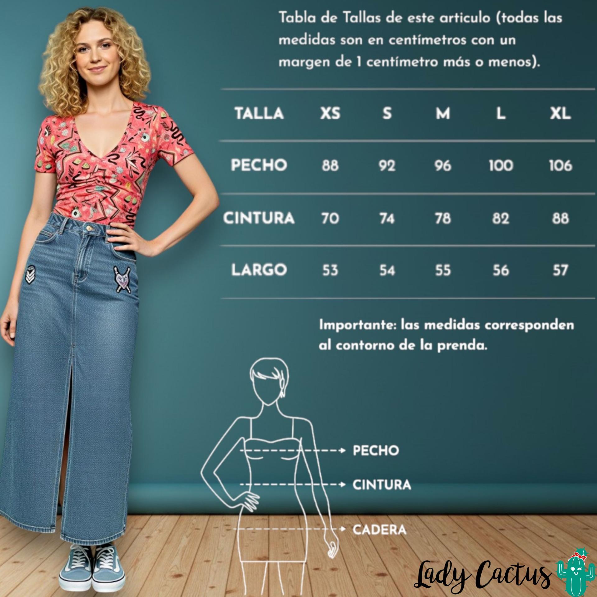 Guía de tallas del Mystique Top de Minueto