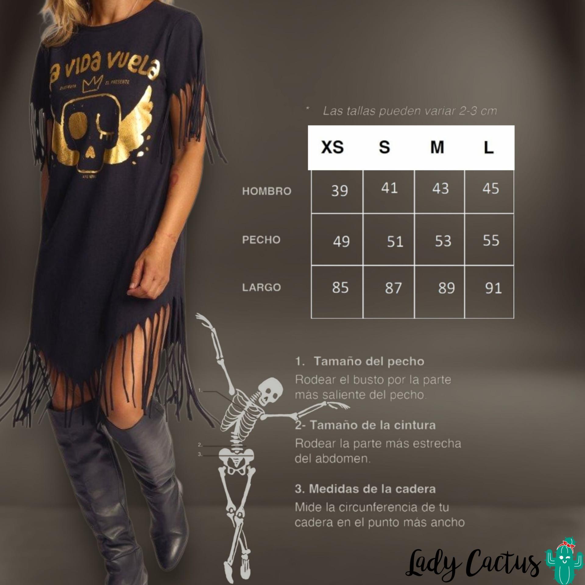 Guía de tallas del Vestido La Vida Vuela de Aire Retro