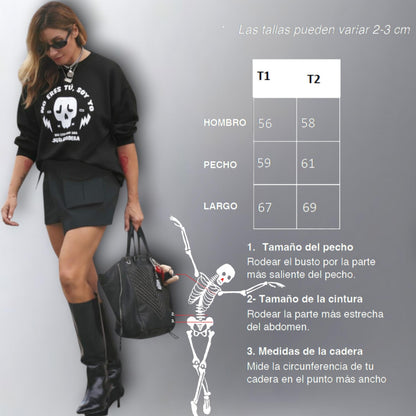 Guía de tallas de la Sudadera Regadera de Aire Retro