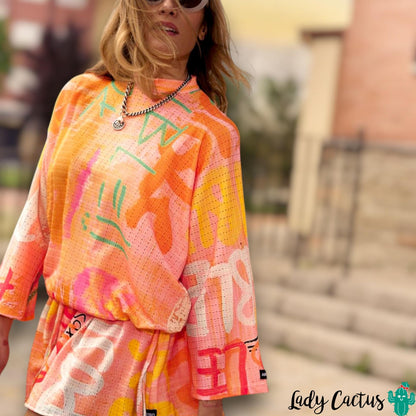 Jersey Fino Posible de Aire Retro en Lady Cactus