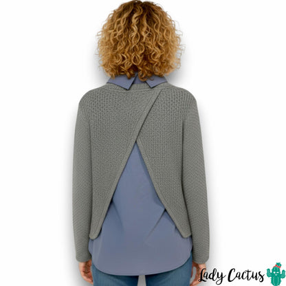 Jersey Maxi con sobrecamisa gris y azul Tiffosi