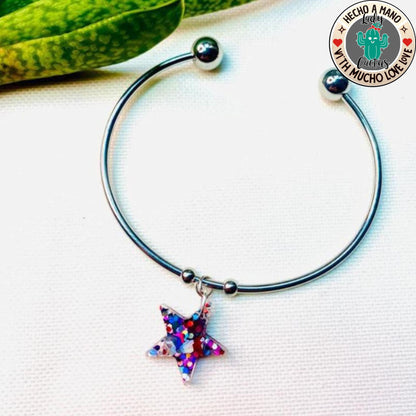 Pulsera de estrella con purpurina disponible en la tienda online Lady Cactus
