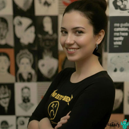 Pendientes Corazón Negro Lady Cactus