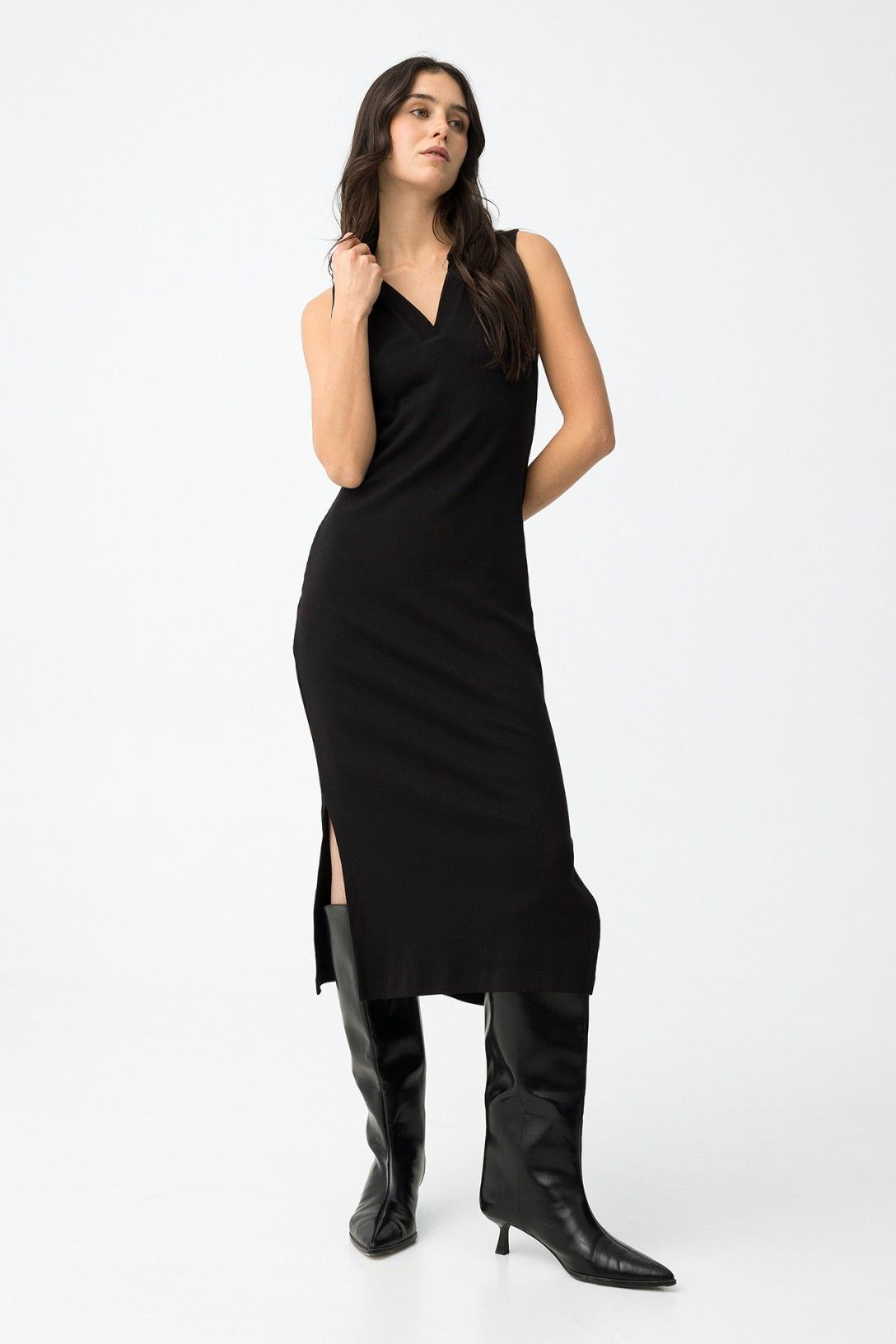 Ropa de fiesta ajustada para mujer en color negro