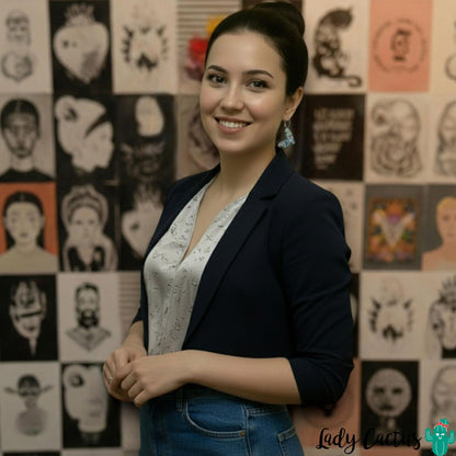 Pendientes Corazón Azul Brilli Lady Cactus