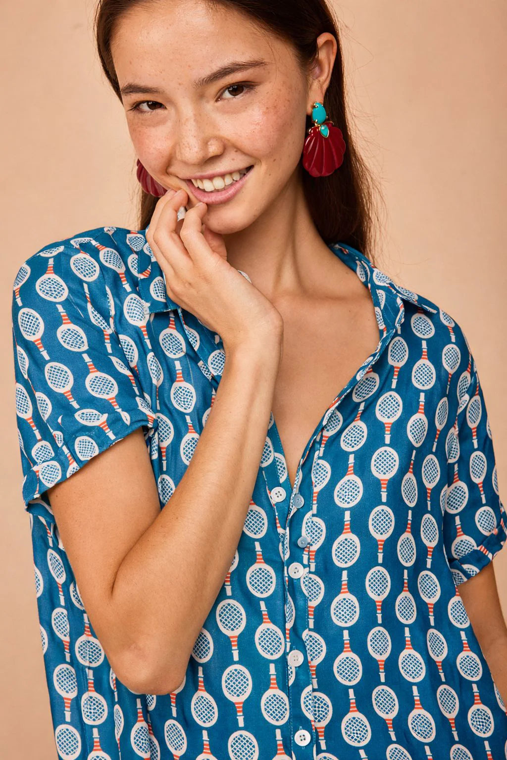 Mono largo de corte oversize con estampado deportivo de tenis modelo Biarritz de Smile Vestidor.