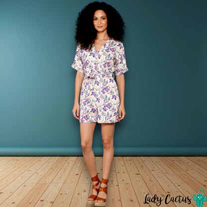 Mono Lovetta de Minueto en Lady Cactus con estampado multicolor luminoso y estilo urbano