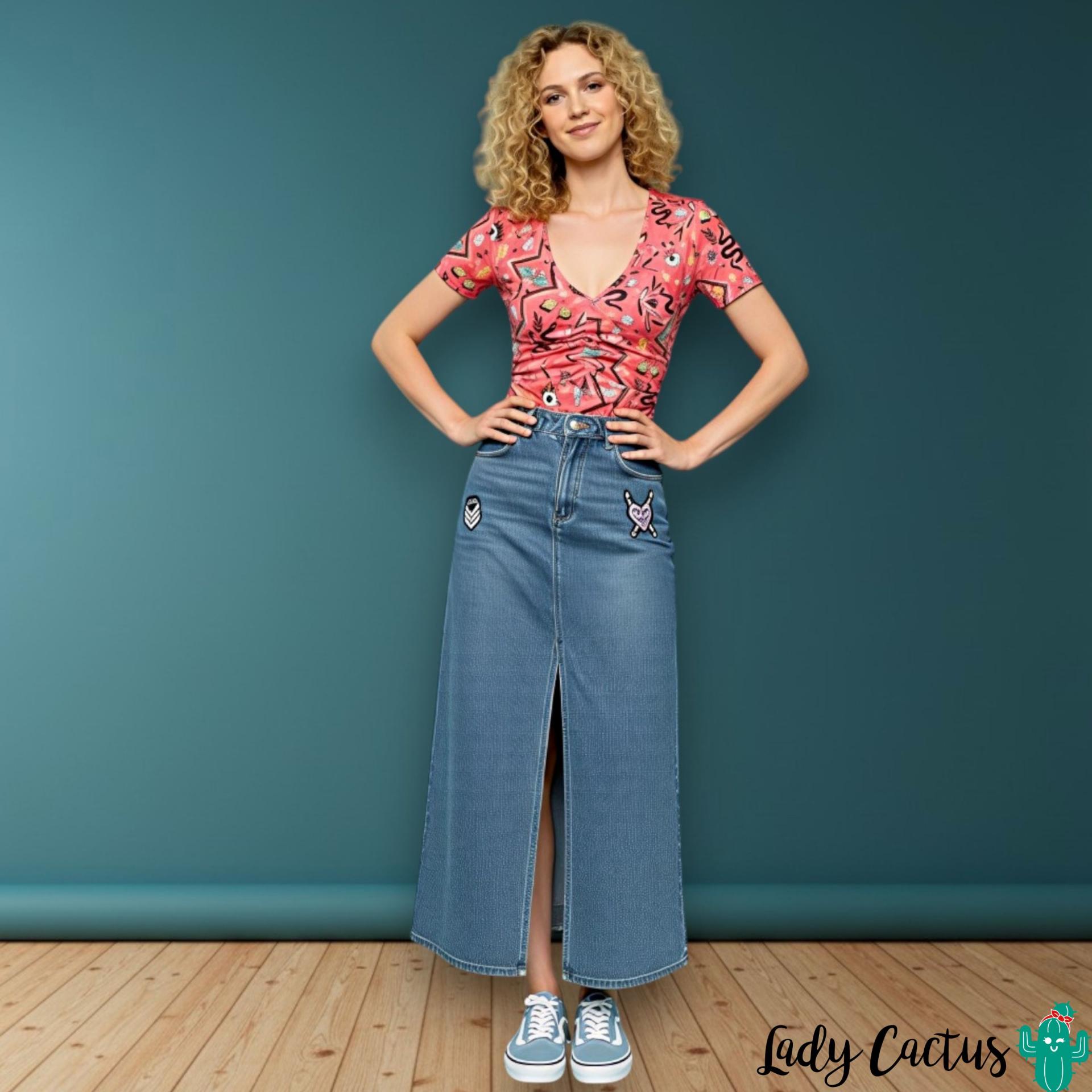 Mystique Top con cuello pico de Minueto para elegancia moderna