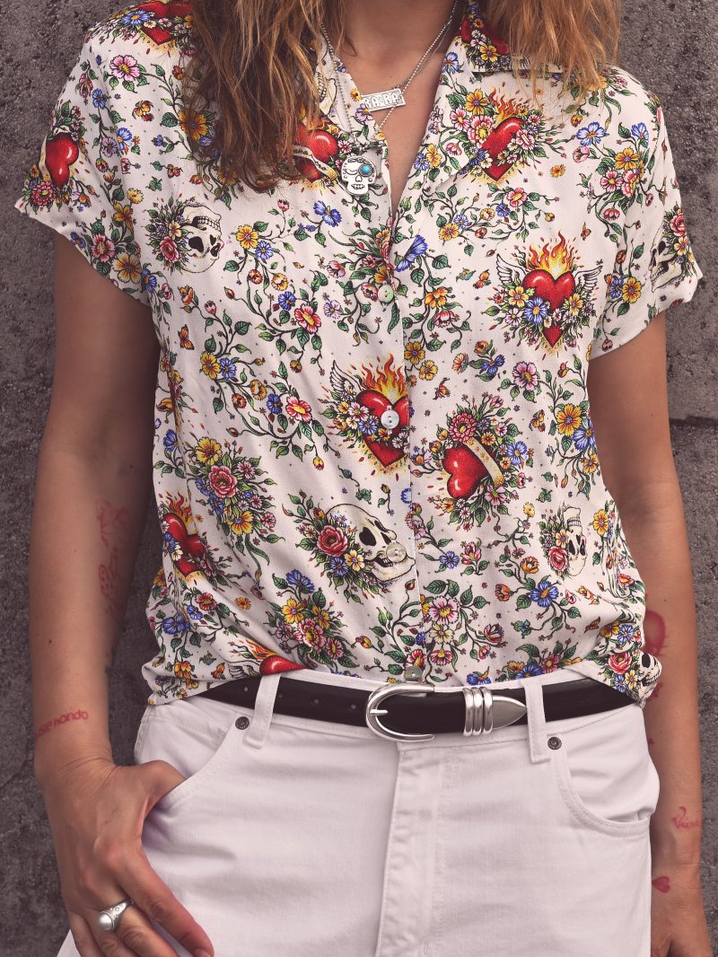 Camisa de producción ética fabricada en Portugal Aire Retro