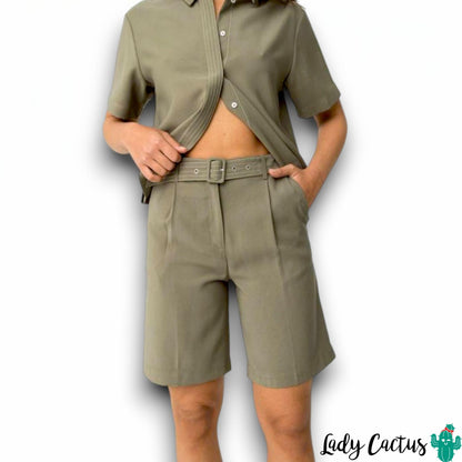 Pantalón Peaceful de Tiffosi con cintura alta y pliegues frontales