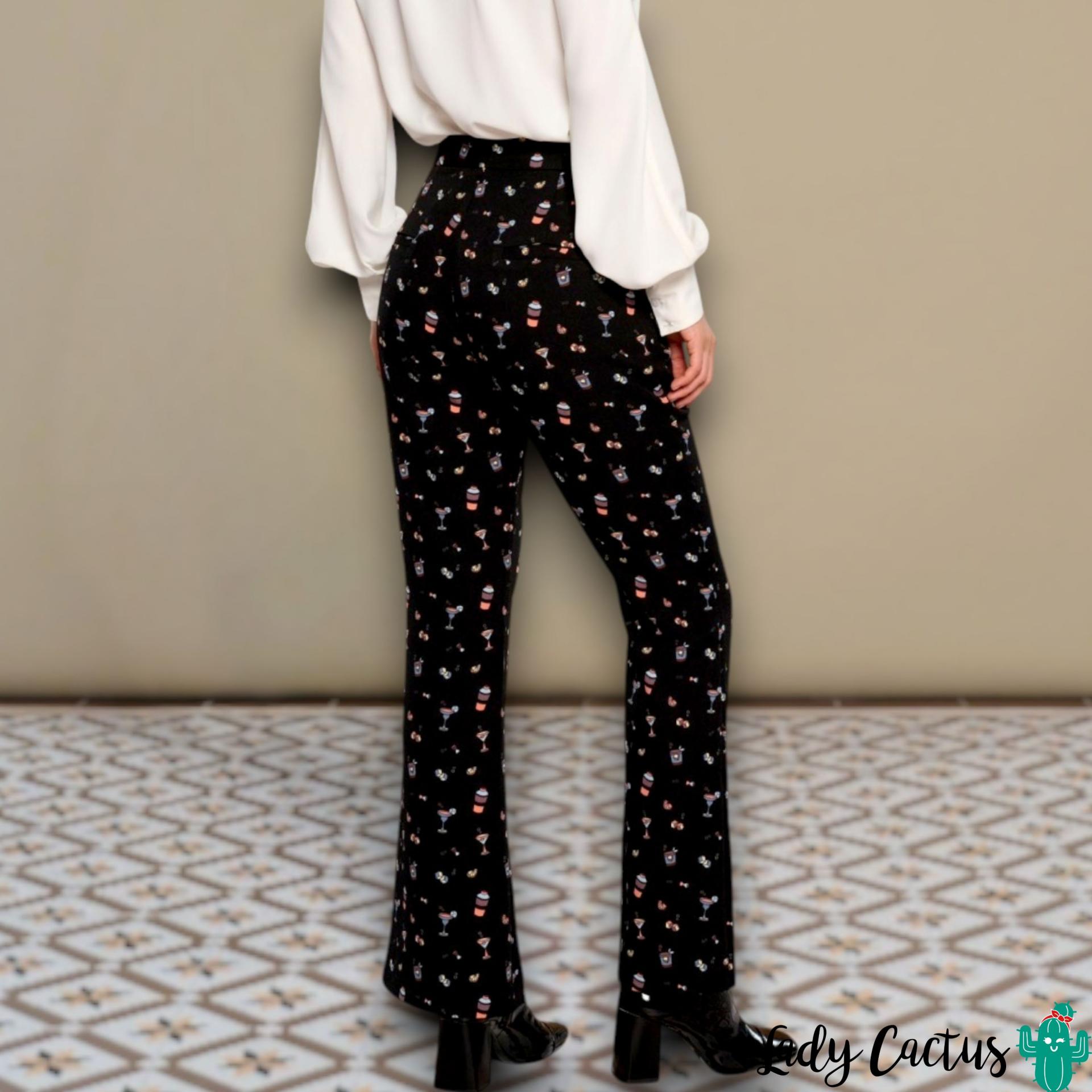 Pantalones Zia con motivos coctel de Minueto para toque divertido colorido