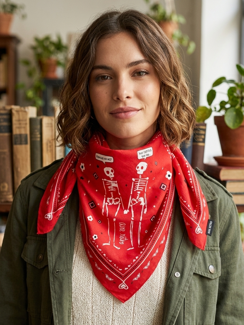 Pañuelo bandana atrevido y rockero de la firma nacional Aire Retro.