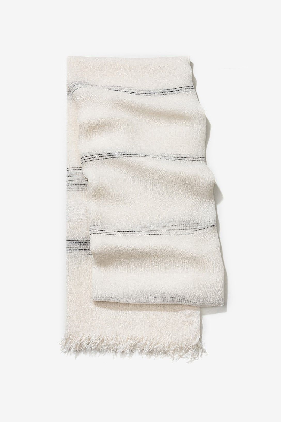 Pañuelo blanco con hilos plateados de viscosa de Tiffosi