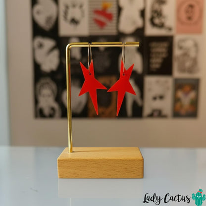 Pendientes Estrella Roja Flamígera Lady Cactus