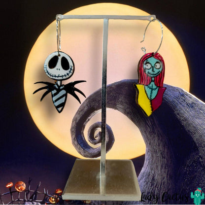 Pendientes artesanales inspirados en la película Pesadilla Antes de Navidad