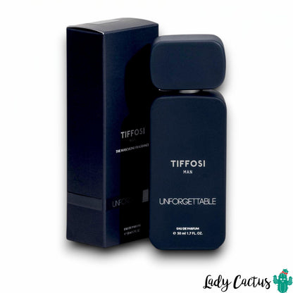 Perfume Tiffosi Unforgettable Masculino en frasco de vidrio azul de 50 ml