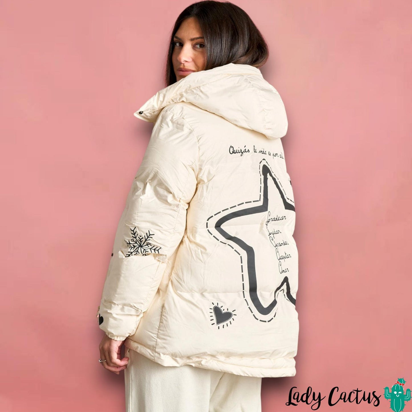 Plumífero Helsinki con mensaje bordado de Anabel Lee para profundidad humana