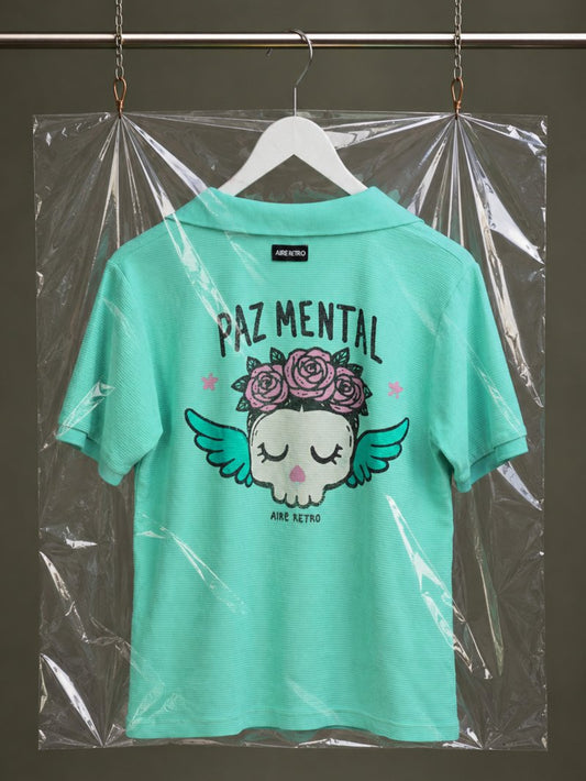 Camiseta polo "Paz mental" de Aire Retro