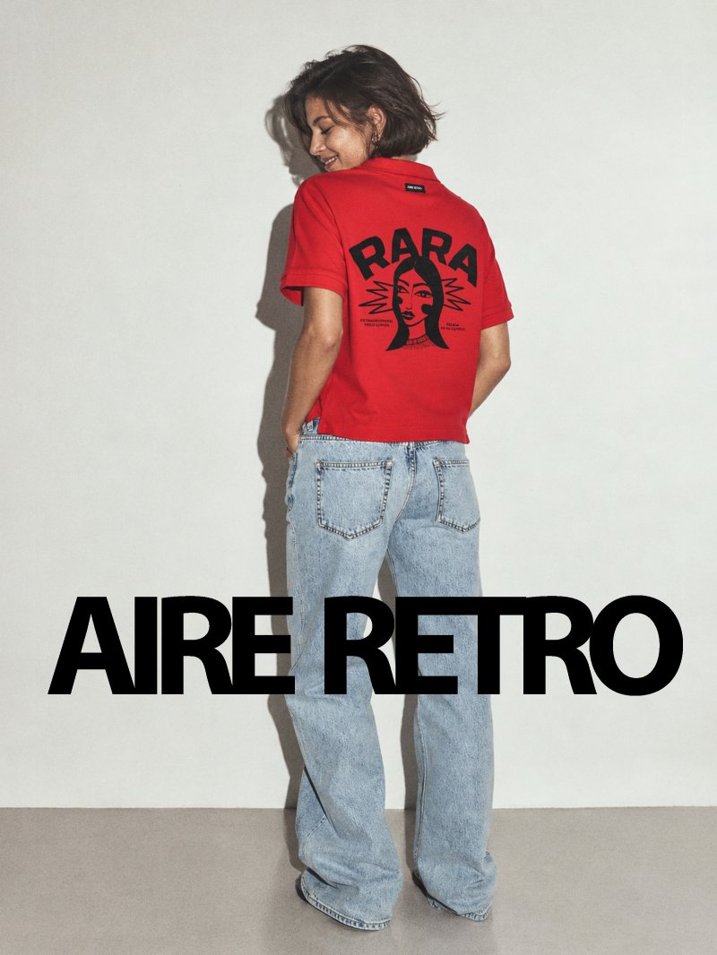 Camiseta polo "rara" rojo de Aire Retro