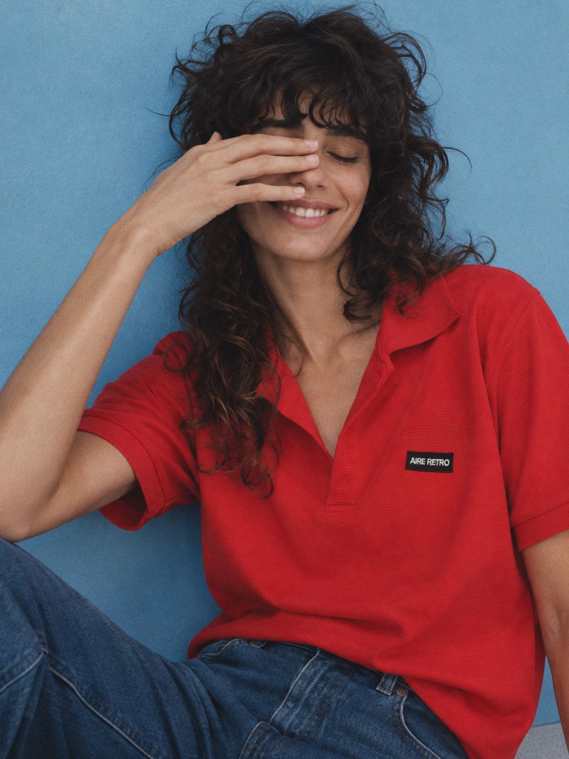 Camiseta polo "rara" rojo de Aire Retro