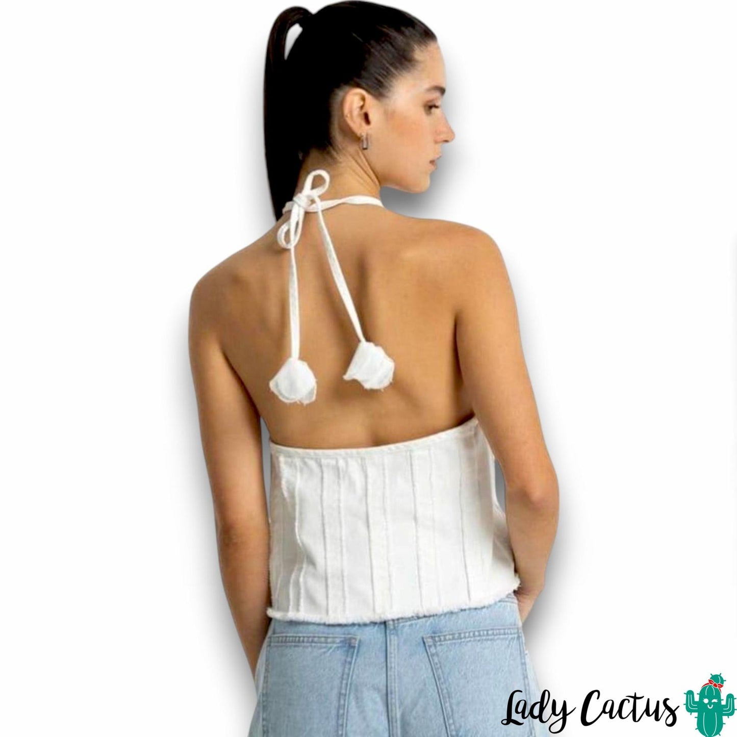 Pantalón Corto Denim Mom Fit de Tiro Alto - Tiffosi