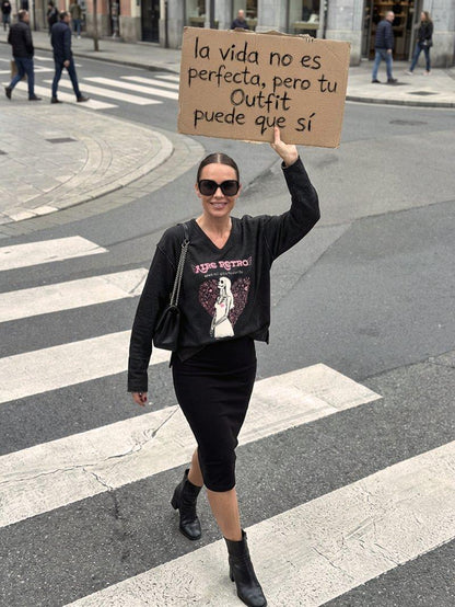 Diseño exclusivo de Aire Retro sudadera gris fabricada en Portugal