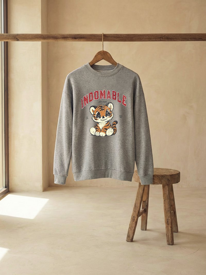 Sudadera gris "Cuqui" de Aire Retro