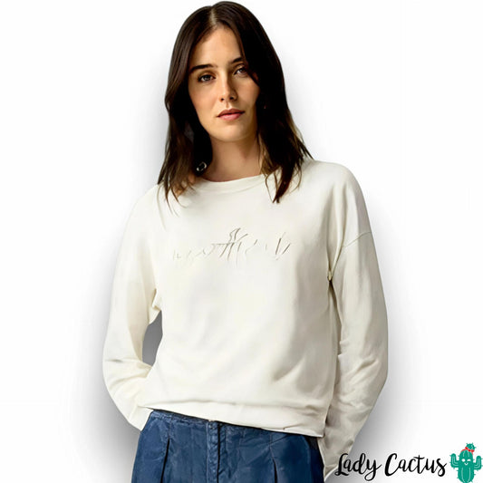 Sudadera práctica con toque inspirador y brillo