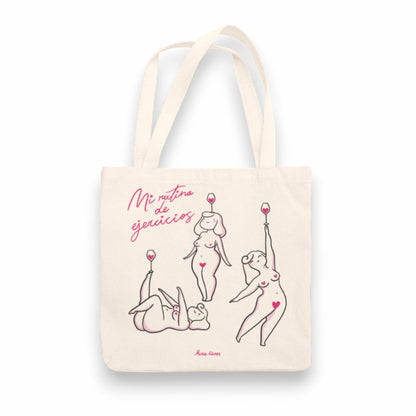 Tote Bag Mi Rutina de Ejercicios María Gómez Lady Cactus