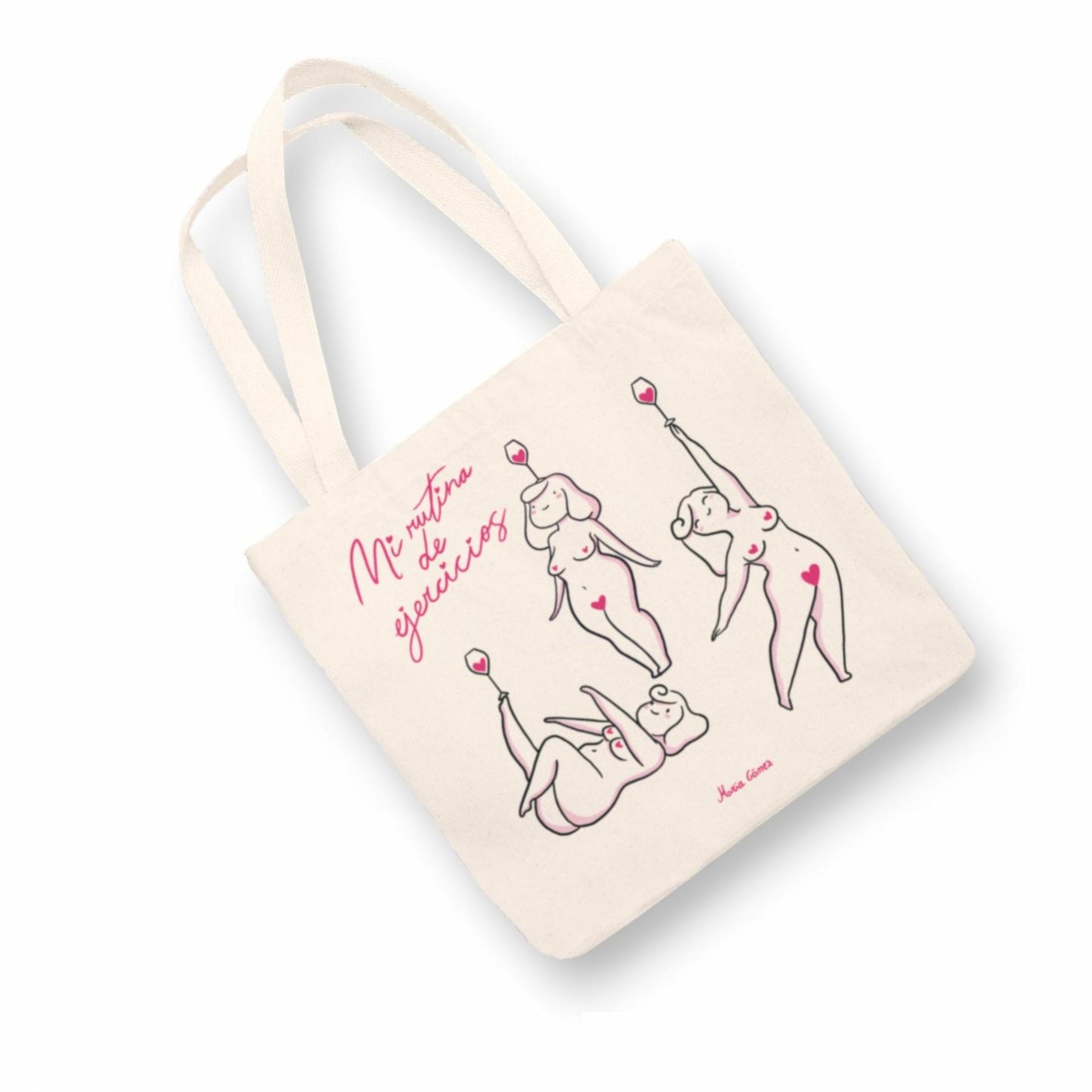 Tote Bag Mi Rutina de Ejercicios María Gómez Lady Cactus