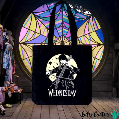 Totebag Miércoles Addams.  Productos con Licencia Oficial