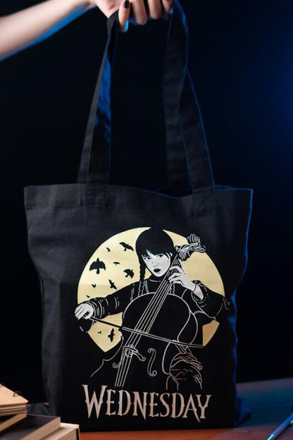 Totebag Miércoles Addams.  Productos con Licencia Oficial
