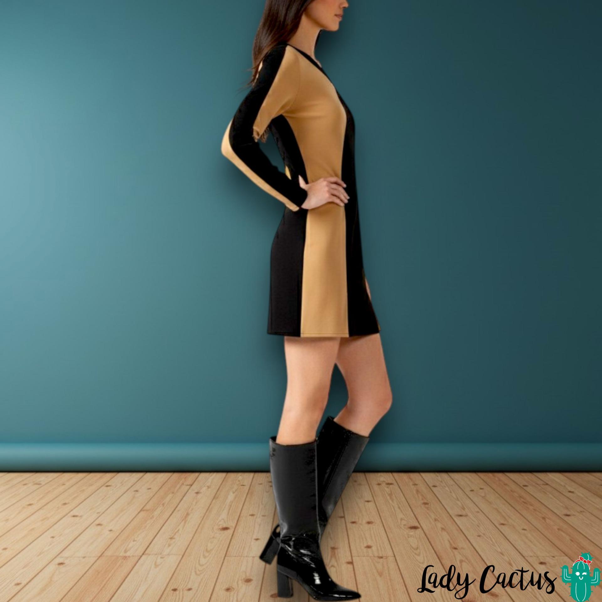 Vestido Camel con diseño original exclusivo de Minueto en Lady Cactus