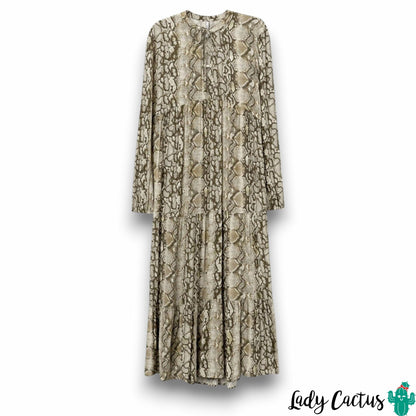 Vestido largo con caída natural y refinada