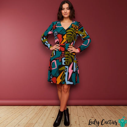 Vestido corto Eucalipto para expresión alegre creativa de Smile