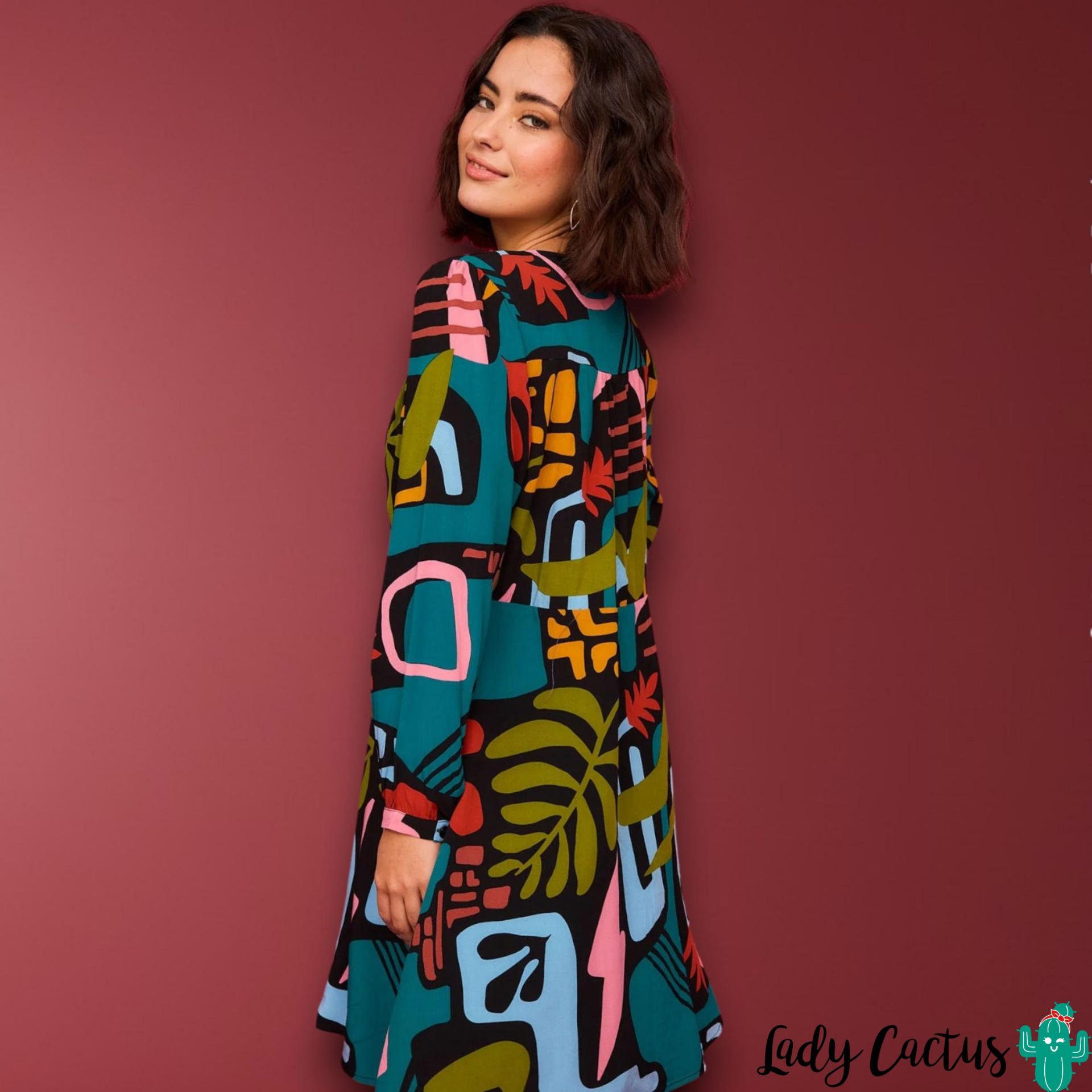 Vestido corto Eucalipto en moda alegre y creativa de Smile