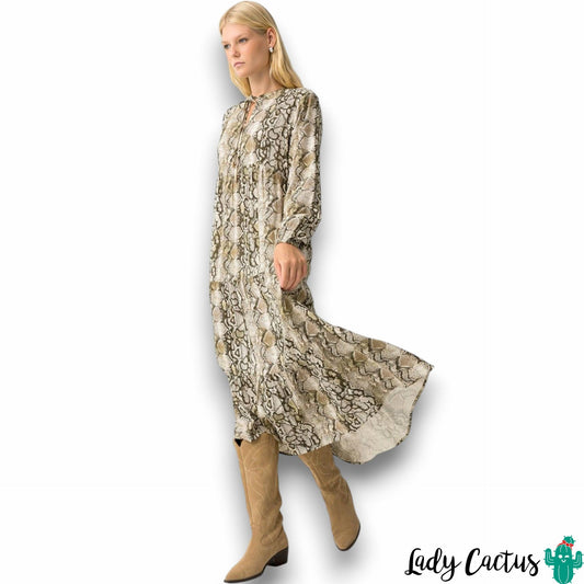 Vestido Elsie de Tiffosi con estampado serpiente atemporal