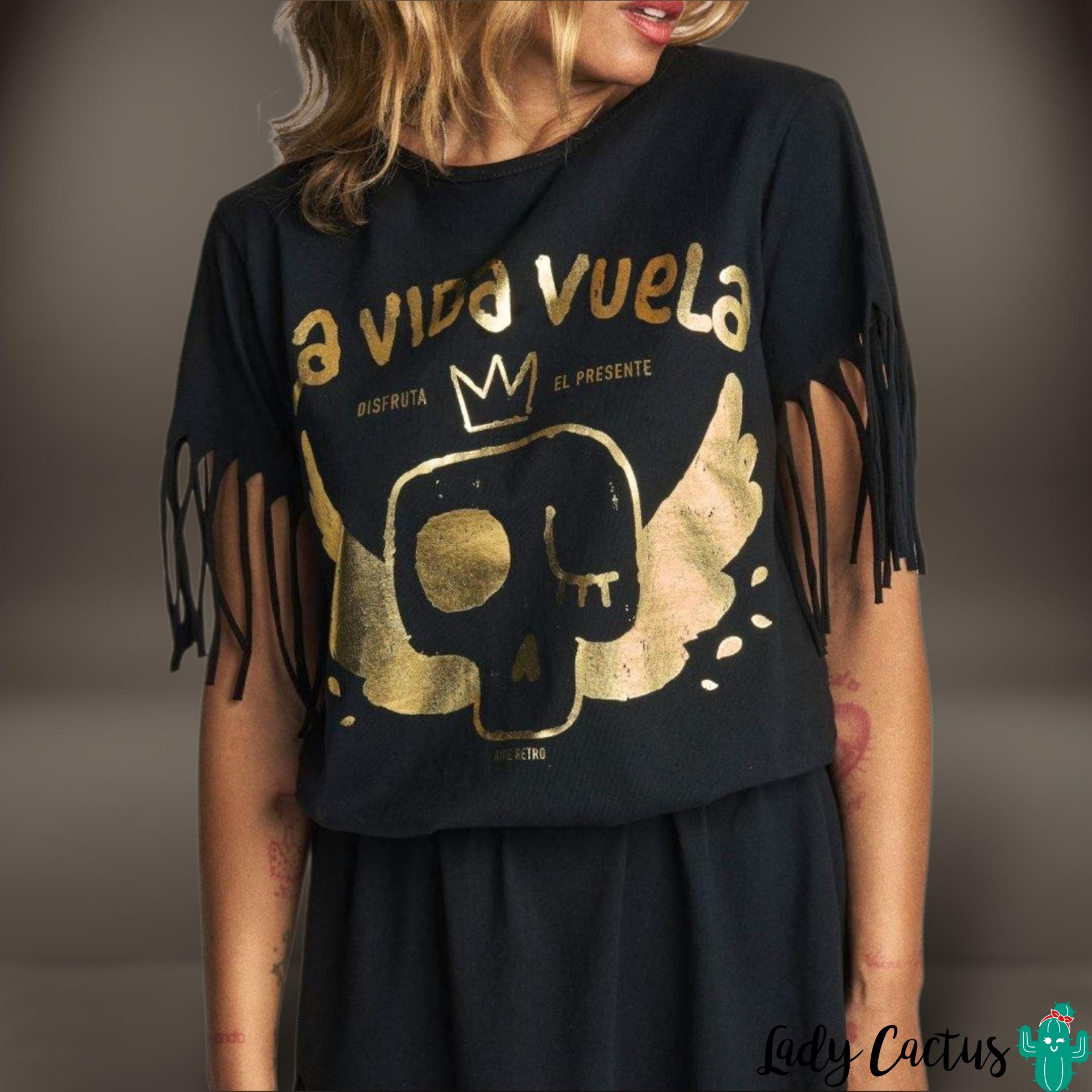 Vestido La Vida Vuela de Aire Retro en Lady Cactus