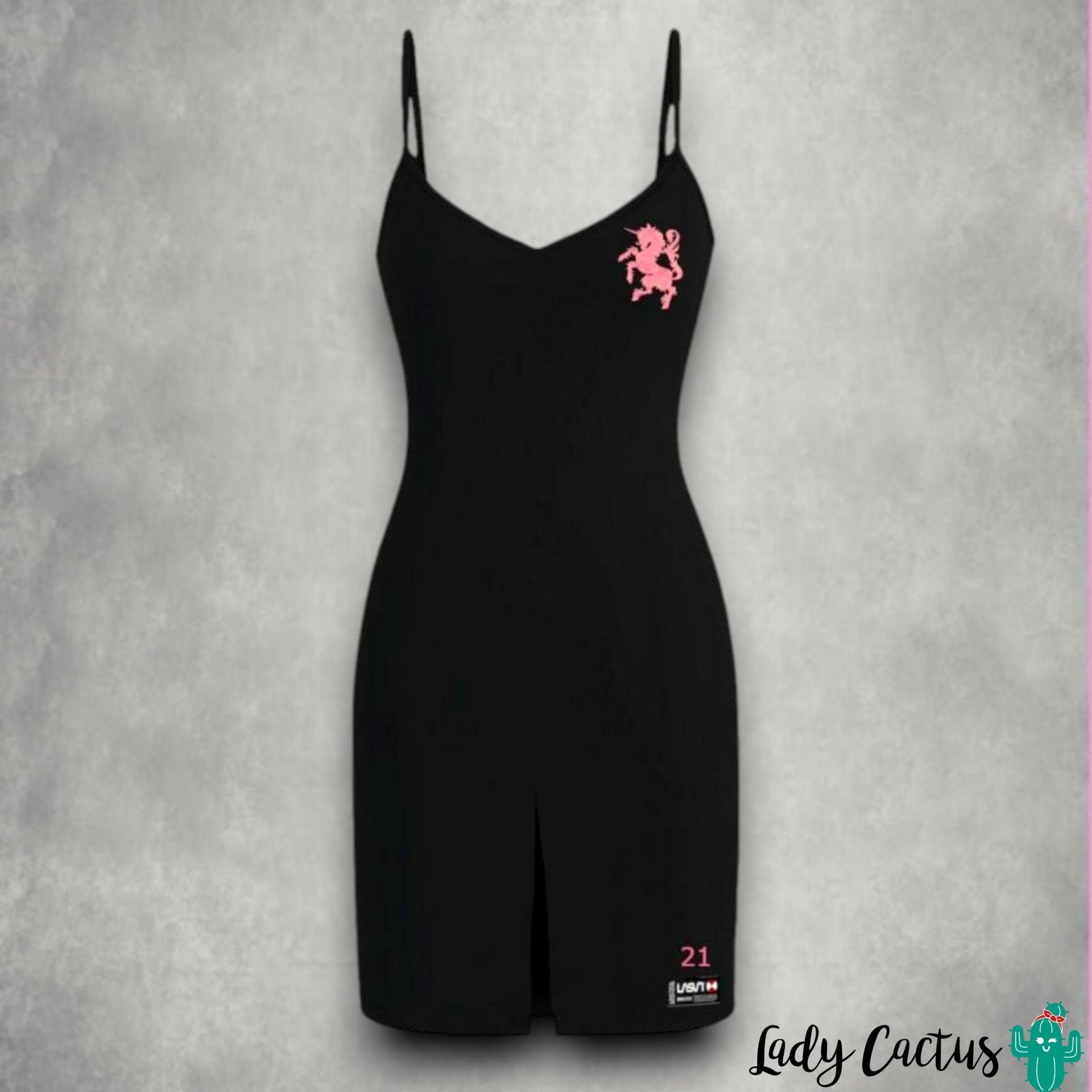 Vestido Lasal con unicornio bordado de alta calidad para toque premium artesanal