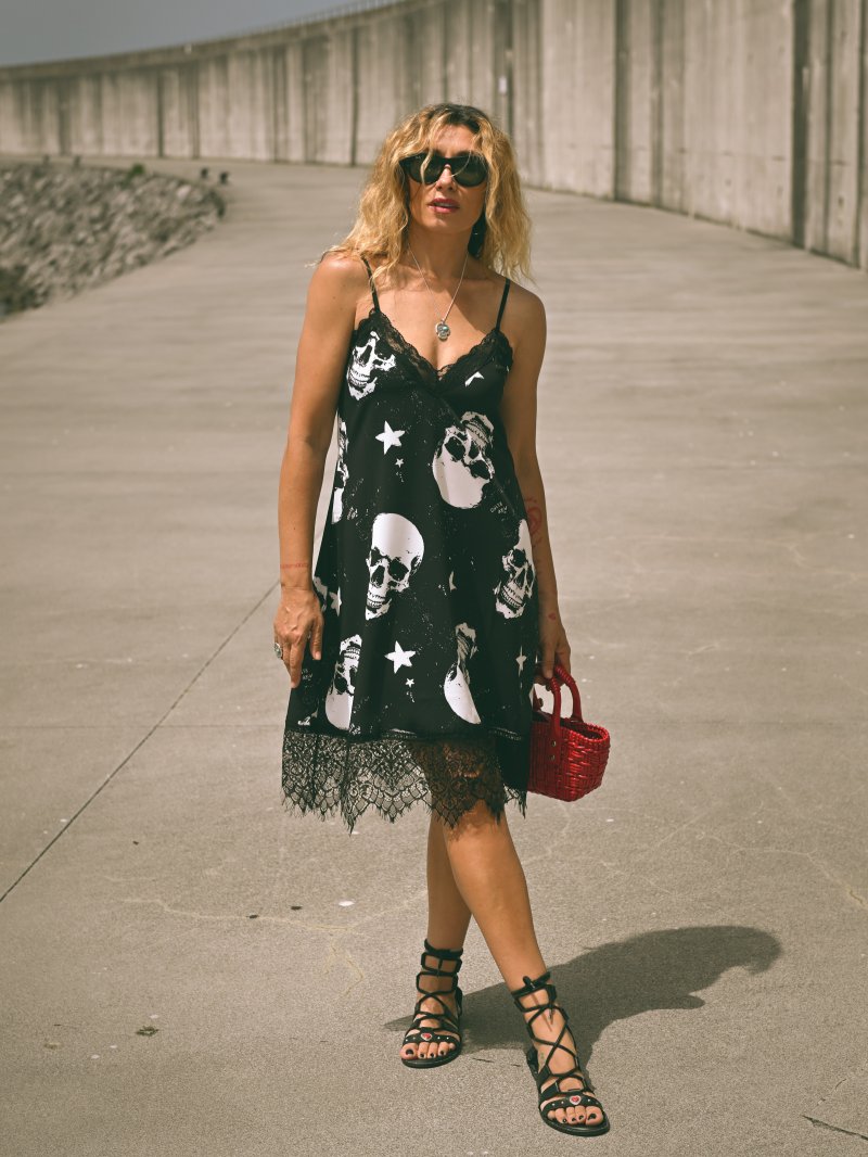 Vestido lencero "Grunge" de Aire Retro