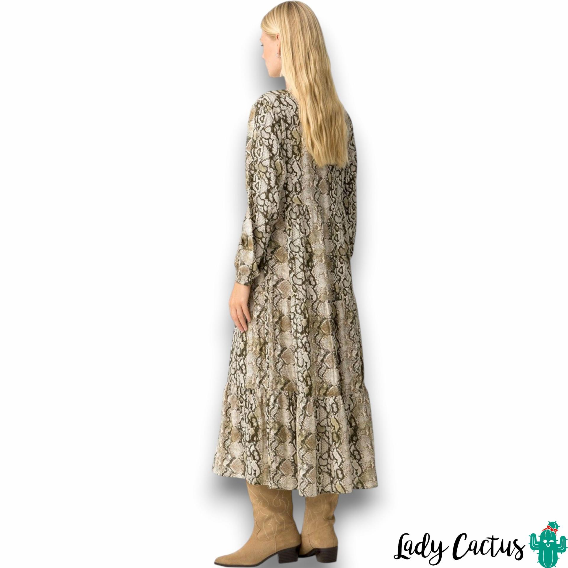 Vestido manga larga ajustada para silueta estilizada